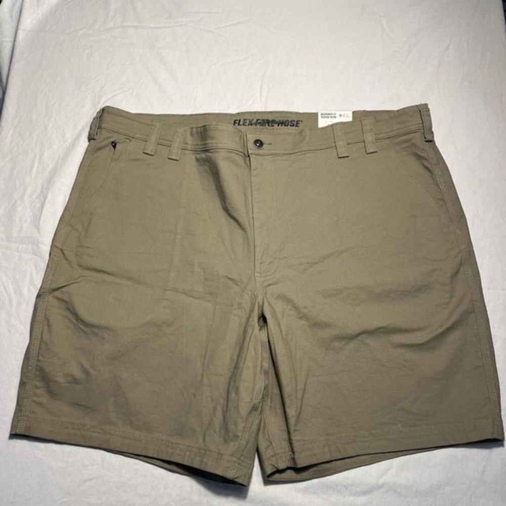 Men's DuluthFlex Fire Hose Relaxed Foreman 48 x 9" Shorts NWT Beige W/ Pockets‎